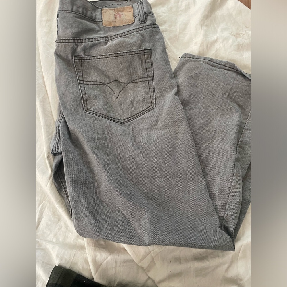 Gray member jeans